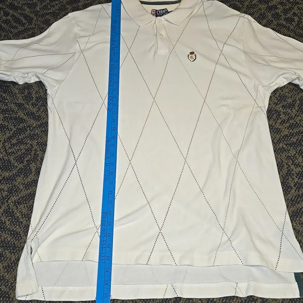 Vintage Chaps Ralph Lauren Mens Polo Crown Logo Crazy Design 2XB